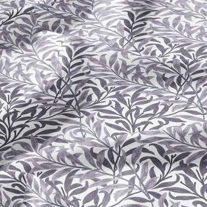 William Morris Willow Bough gray 100% LINEN Fabric - British linen floral upholstery home textile Victorian fabrics 3186