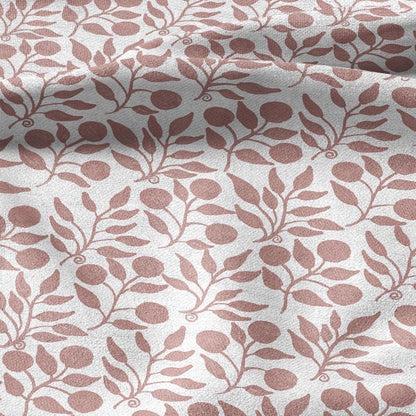 100% LINEN Fabric William Morris Rosehip pink print - British linen floral upholstery home textile Victorian fabrics 3274