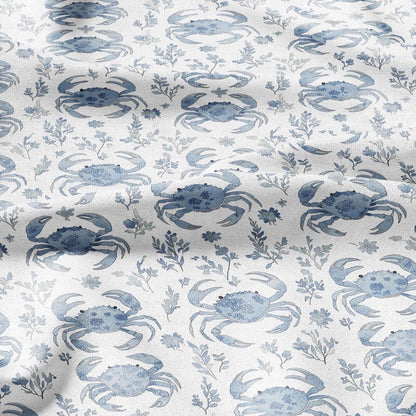 100% LINEN Fabric octopus linen -brown white floral fabric for upholstery home decor dress making 2351