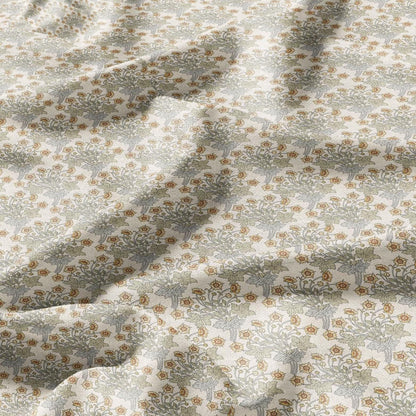 100% linen Ranunculus prints fabric for Curtain Upholstery Cushion - Butter cup flower Art deco flower print fabric for dress making sewing