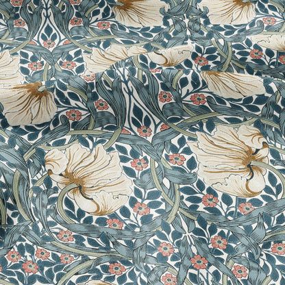 100% LINEN fabric - William Morris Pimpernel - British Victorian flax - sewing upholstery home decor or clothing 3843