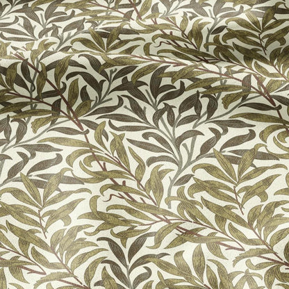 William Morris Willow Bough  100% LINEN Fabric - British linen floral upholstery home textile Victorian fabrics khaki 3311