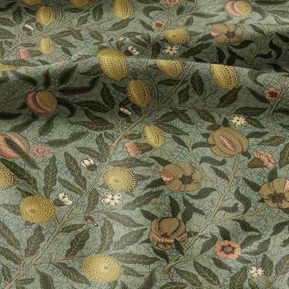 William Morris Fruits 100% LINEN Fabric - British linen floral upholstery - lemon Pomegranate home textile Victorian fabrics 3188
