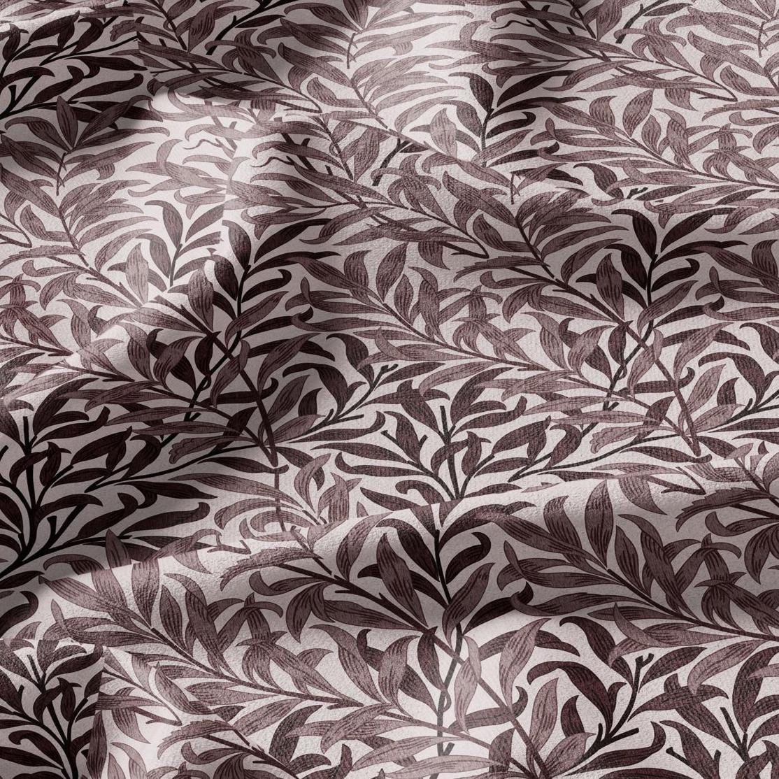 William Morris Willow Bough blue 100% LINEN Fabric - British linen floral upholstery home textile Victorian fabrics 3198