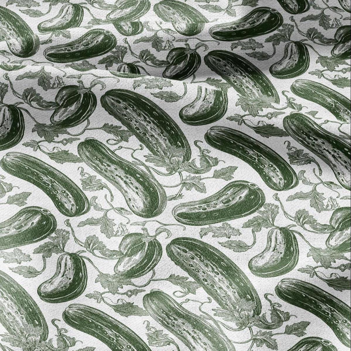 100% LINEN Fabric Green Cucumber print - linen fabric for upholstery home decor curtains pillowcases dress making