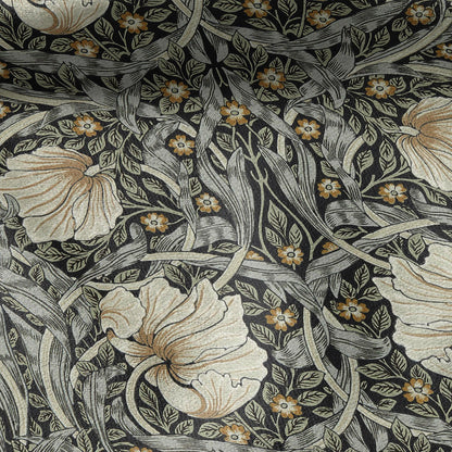 100% LINEN fabric - William Morris Pimpernel sage ink - British Victorian Art Craft flax - sewing upholstery home decor or clothing 3832