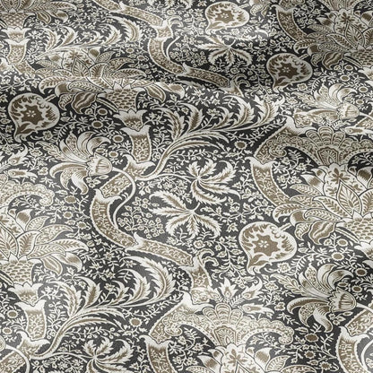 100% LINEN Fabric William Morris Indian print - Modern vintage botanical - hVictorian Art Craft  3142