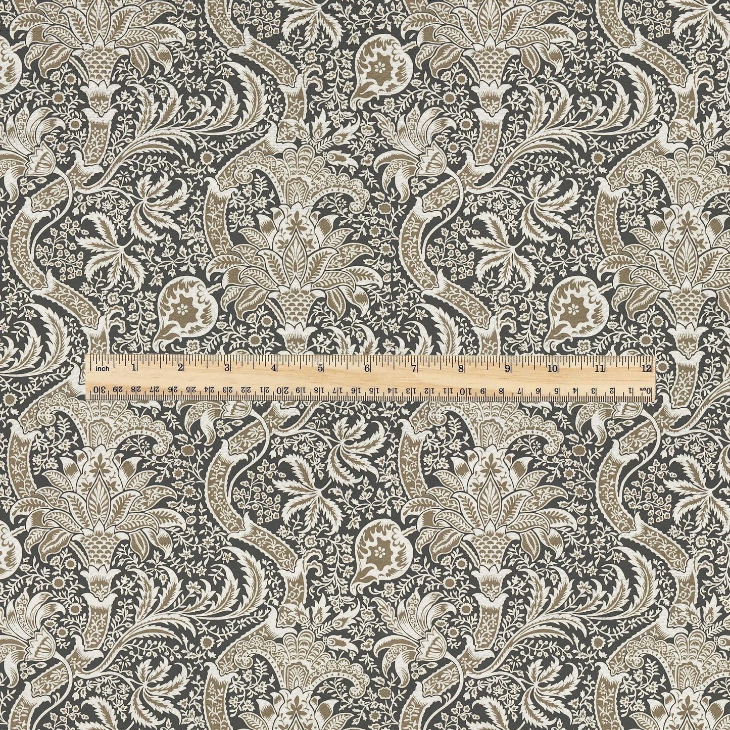 100% LINEN Fabric William Morris Indian print - Modern vintage botanical - hVictorian Art Craft  3142