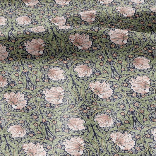 William Morris Pimpernel 100% LINEN Art and Crafts Fabric - Victorian flax fabric - British historical pattern 2979B
