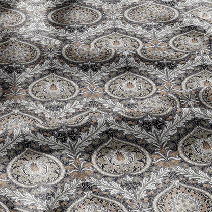 William Morris Eden grey print on 100% LINEN - Victorian Art crafts linen Fabric - botanical Historical upholstery home textile