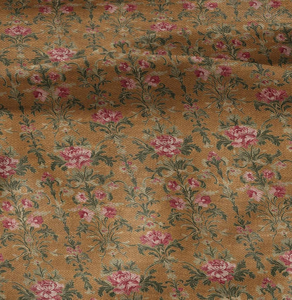 100% LINEN Fabric Regency yellow - french floral linen Fabric by the Yard LithuanianLinen for upholstery dressmaking curtains home textile