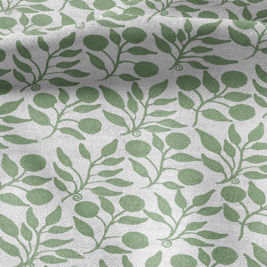 100% LINEN Fabric William Morris Rosehip pale green print - British linen floral upholstery home textile Victorian fabrics 3268