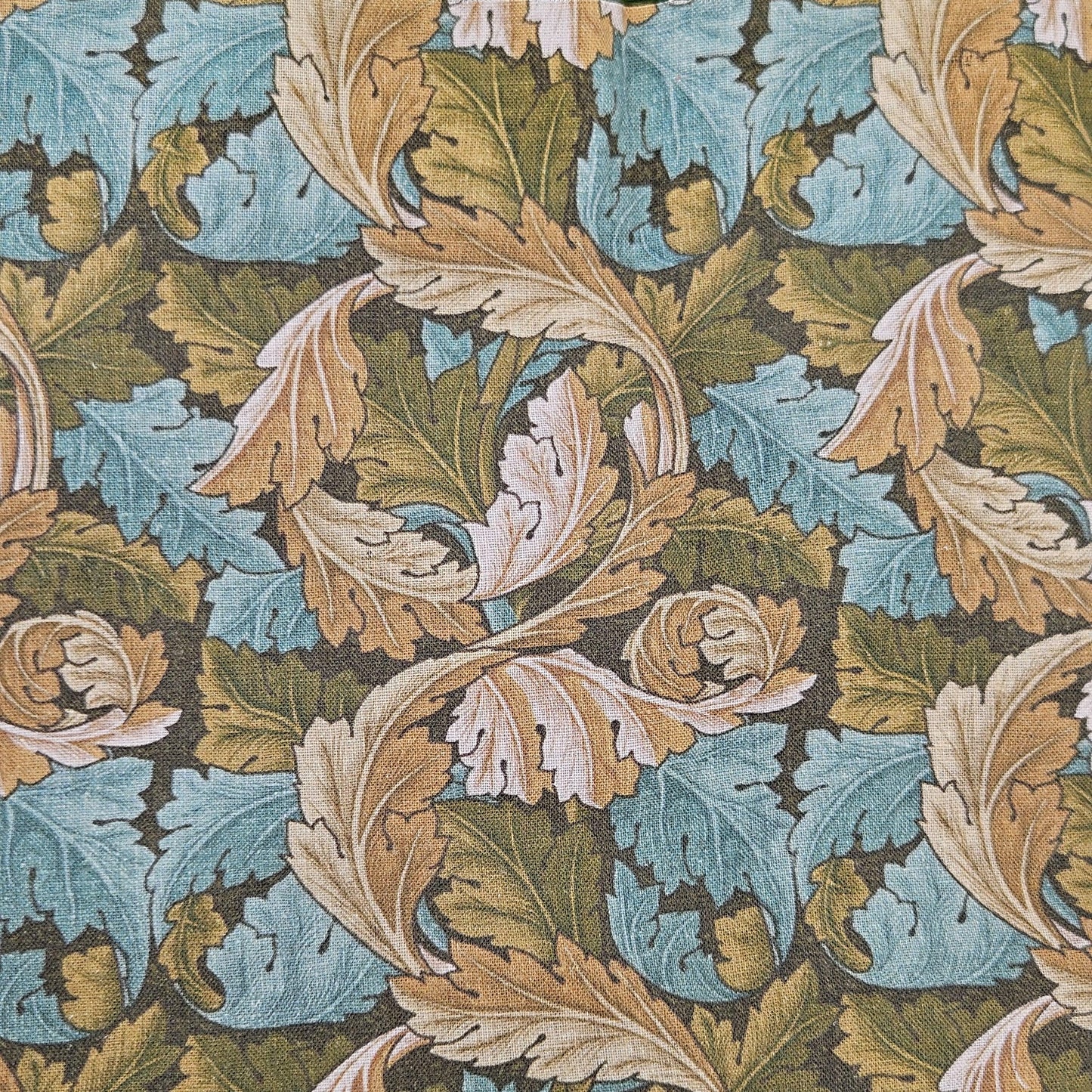 William Morris Acanthus print on 100% LINEN - Victorian Art crafts linen Fabric - botanical Historical upholstery home textile