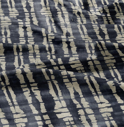 100% LINEN Fabric in indigo blue abstract print - Wabi sabi linen fabric for upholstery home decor curtains dress making pillowcases