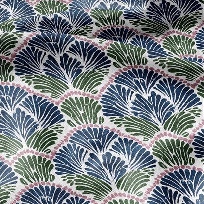 100% LINEN Fabric Modern abstract - botanical Grandmillenial - heavy linen fabric for upholstery home decor 3125