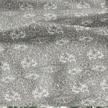 William Morris African Marigold sage green 100% LINEN Fabric - British linen floral upholstery home textile Victorian fabrics 3644