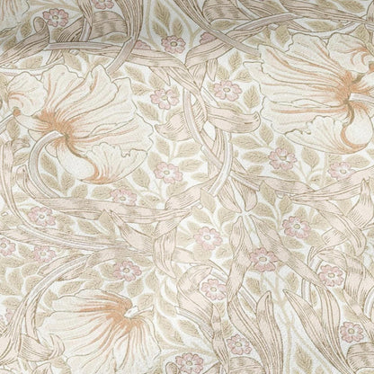 100% LINEN fabric - William Morris Pimpernel beige - British Victorian flax - sewing upholstery home decor or clothing 3848