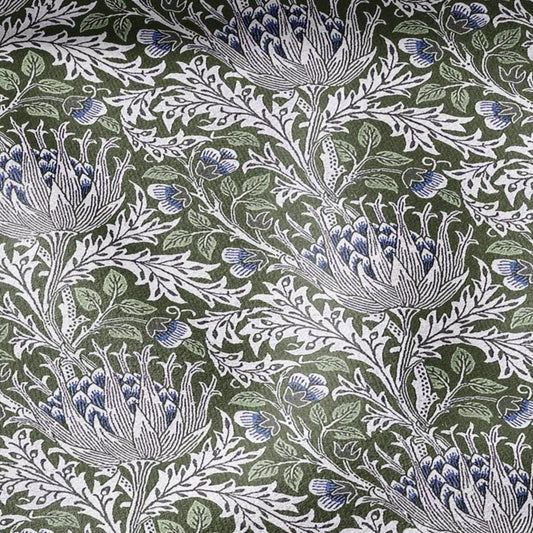 William Morris Artichoke 100% LINEN Art and Crafts Fabric - Victorian 200gsm flax linen fabric botanical floral 2537