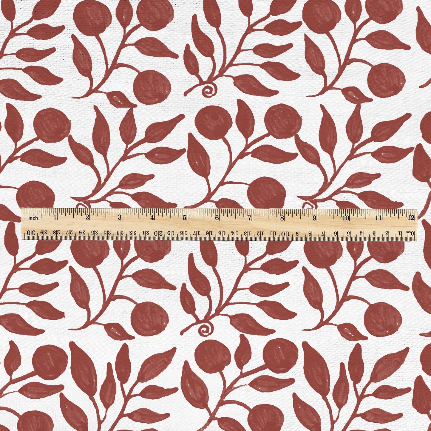 100% LINEN Fabric William Morris Rosehip red print - British linen floral upholstery home textile Victorian fabrics 3287