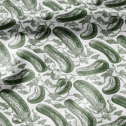 100% LINEN Fabric Green Cucumber print - linen fabric for upholstery home decor curtains pillowcases dress making