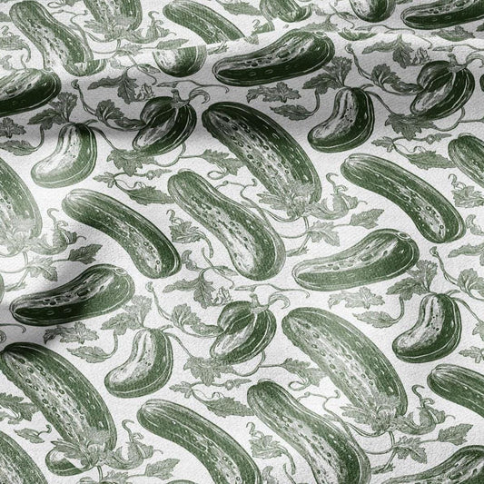 100% LINEN Fabric Green Cucumber print - linen fabric for upholstery home decor curtains pillowcases dress making
