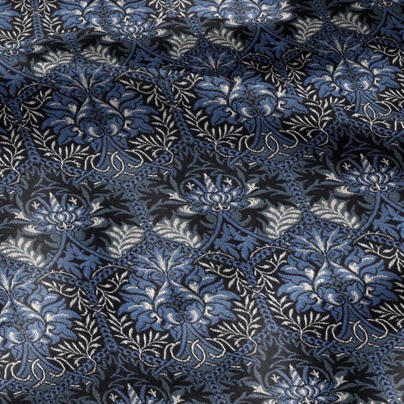 William Morris Honeycomb pink print 100% LINEN Fabric - British linen floral upholstery home textile Victorian fabrics navy blue black 3215