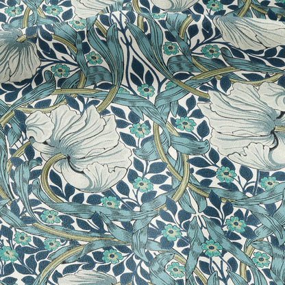 100% LINEN fabric - William Morris Pimpernel mineral - British Victorian flax - sewing upholstery home decor or clothing 3828