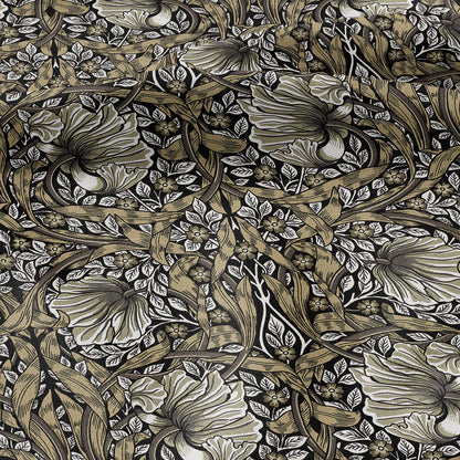 William morris Pimpernel 100% LINEN Art crafts Fabric - khaki brown British Victorian flax - sewing upholstery clothing home decor 3802