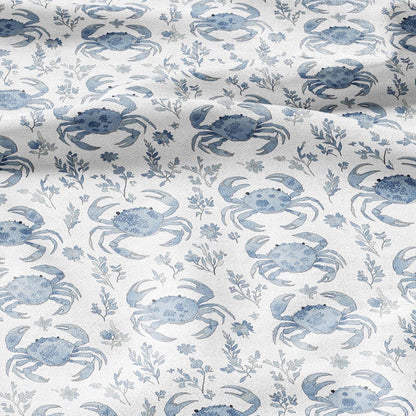 100% LINEN Fabric octopus linen -brown white floral fabric for upholstery home decor dress making 2351