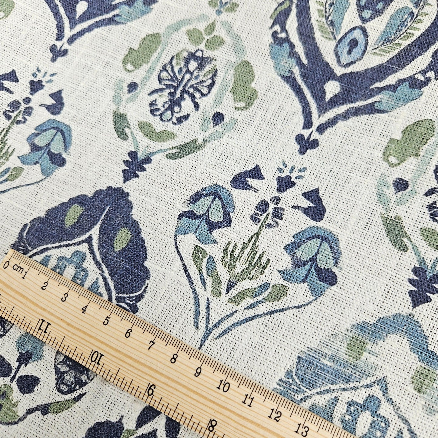 100% LINEN Fabric Indian block print - regency linen abstract fabric for upholstery home decor dress making 2098