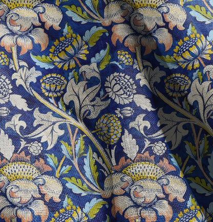 William Morris WEY print on  100% LINEN, Victorian Art and crafts linen Fabric, William Morris 200gsm fabric Historical pattern