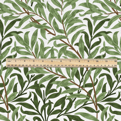 William Morris Willow Bough green print 100% LINEN Fabric - British linen floral upholstery home textile Victorian fabrics 3182
