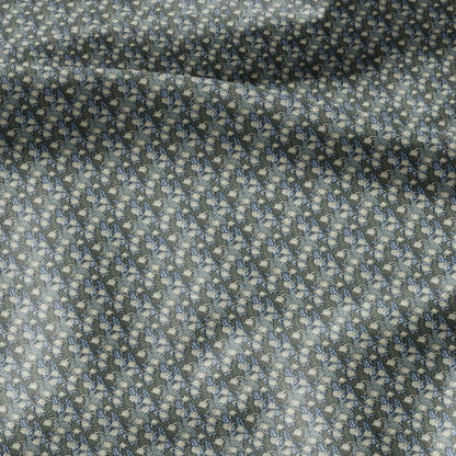 100% linen Lily-of-valley prints fabric for Curtain Upholstery Cushion - Art deco flower print fabric for dress making sewing