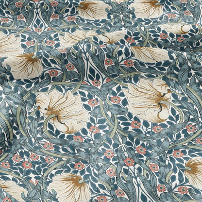 100% LINEN fabric - William Morris Pimpernel - British Victorian flax - sewing upholstery home decor or clothing 3843