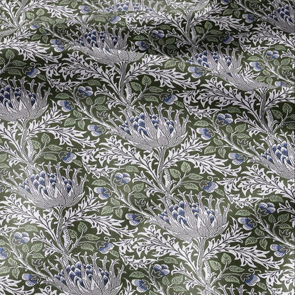 William Morris Artichoke 100% LINEN Art and Crafts Fabric - Victorian 200gsm flax linen fabric botanical floral 2537