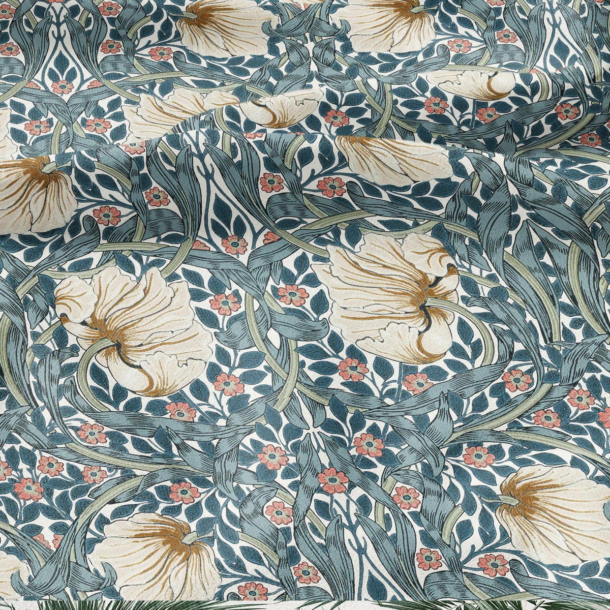 100% LINEN fabric - William Morris Pimpernel - British Victorian flax - sewing upholstery home decor or clothing 3843