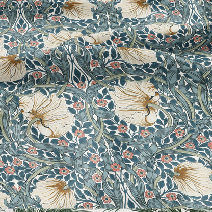 100% LINEN fabric - William Morris Pimpernel - British Victorian flax - sewing upholstery home decor or clothing 3843