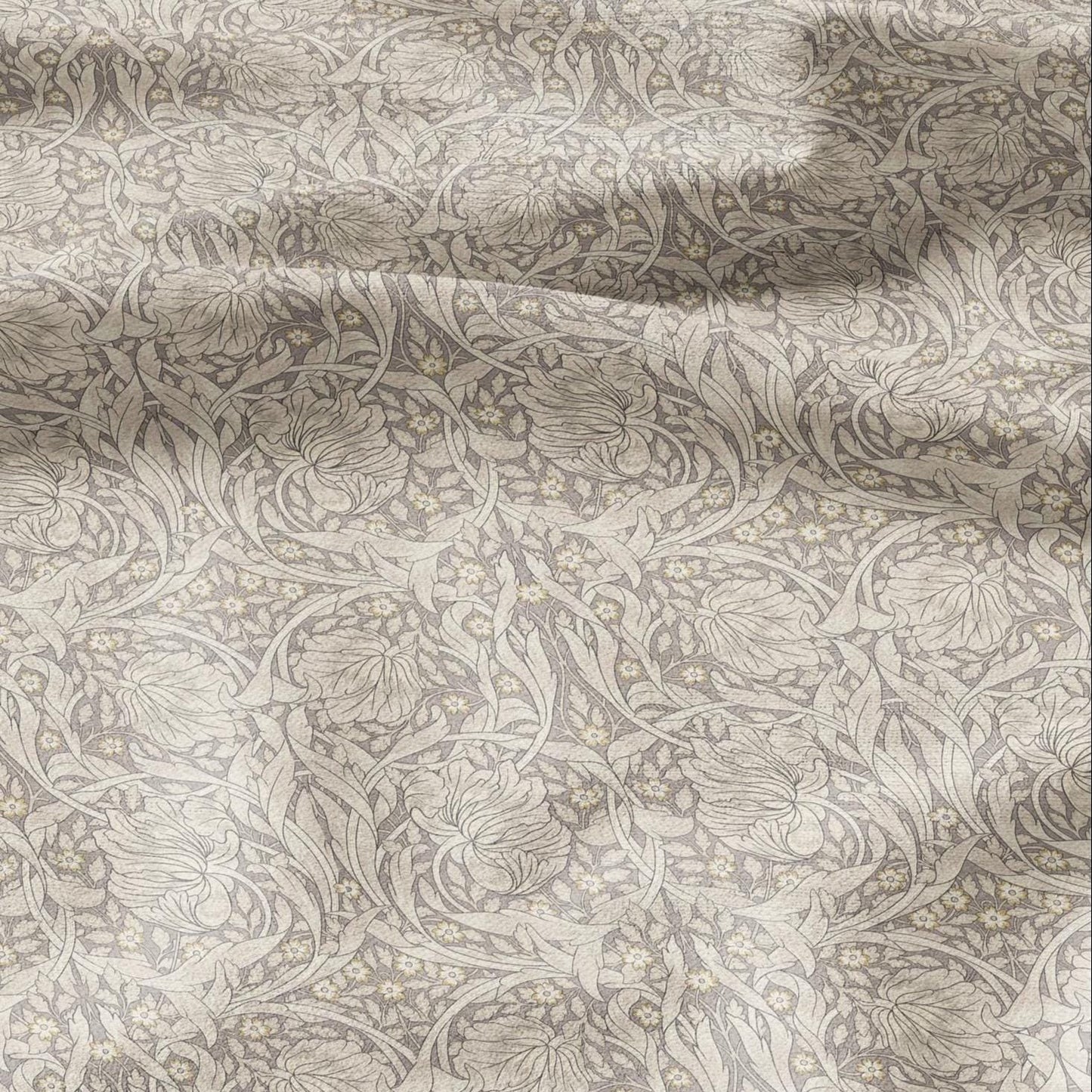 William Morris Pimpernel 100% LINEN Art and Crafts Fabric - Beige Victorian flax fabric - British historical pattern 2979B