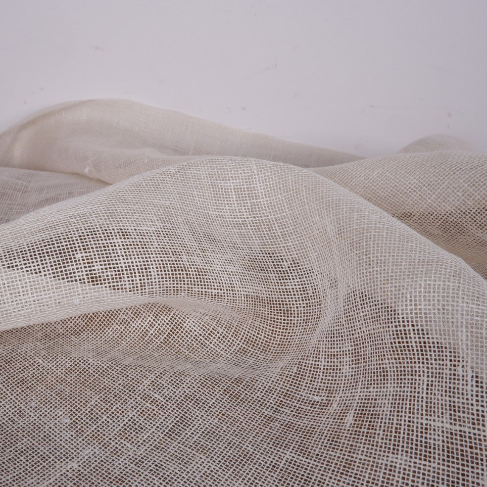 Medium sheer gauze linen - Vanilla - linen fabric - Regular - T033R