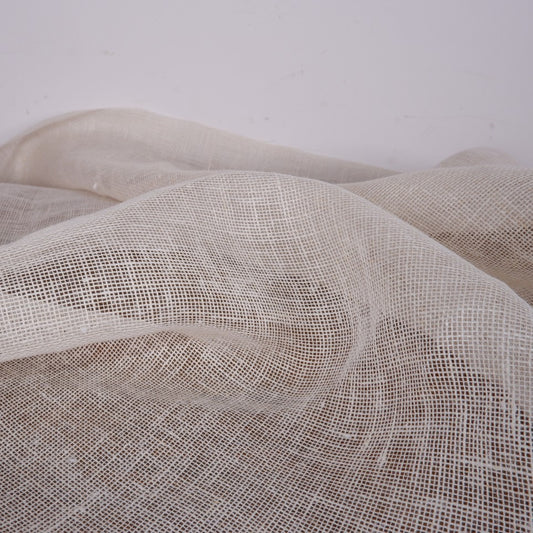 Medium sheer gauze linen - Vanilla - linen fabric - Regular - T033R