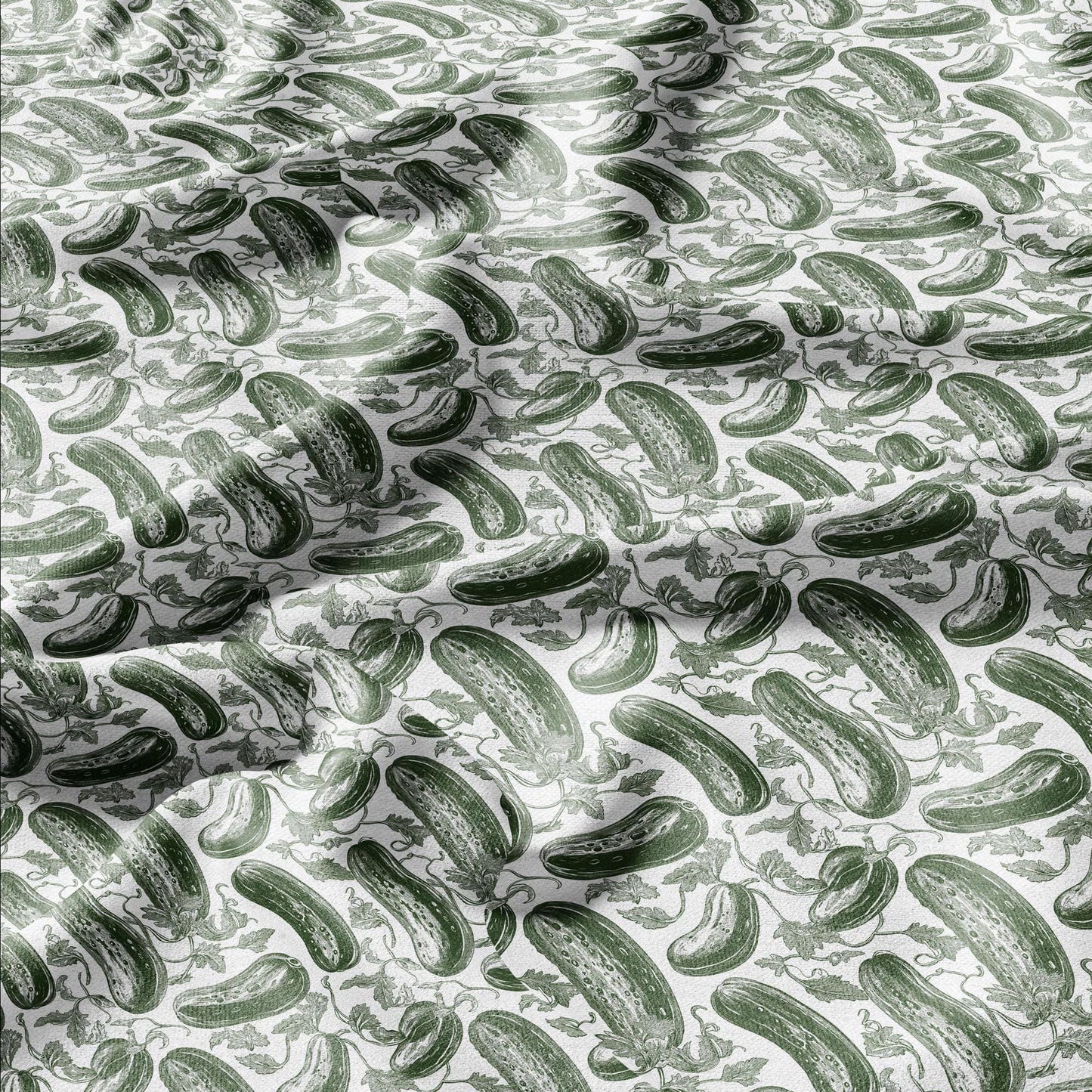 100% LINEN Fabric Green Cucumber print - linen fabric for upholstery home decor curtains pillowcases dress making