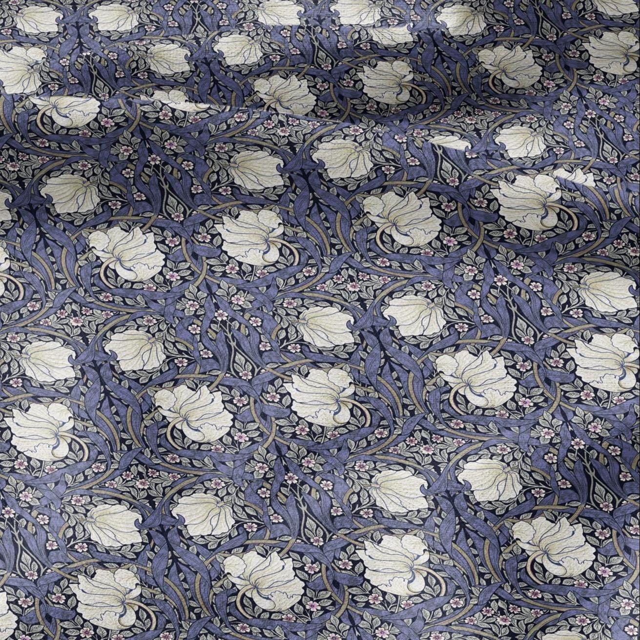 William Morris Pimpernel 100% LINEN Art and Crafts Fabric - Victorian flax fabric - British historical pattern 2979B