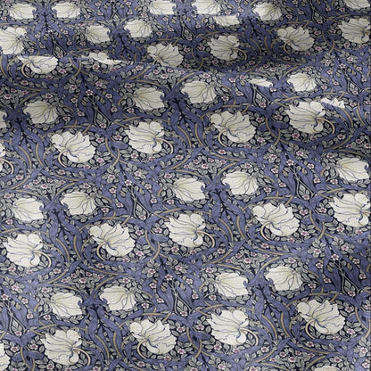 William Morris Pimpernel 100% LINEN Art and Crafts Fabric - Victorian flax fabric - British historical pattern 2979B