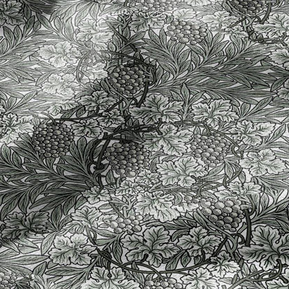 100% LINEN Fabric William Morris Vine grape sage green print - British linen floral upholstery home textile Victorian fabrics 3267