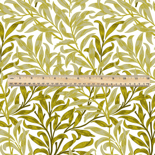 William Morris Willow Bough 100% LINEN Fabric - British linen floral upholstery home textile Victorian fabrics 3177