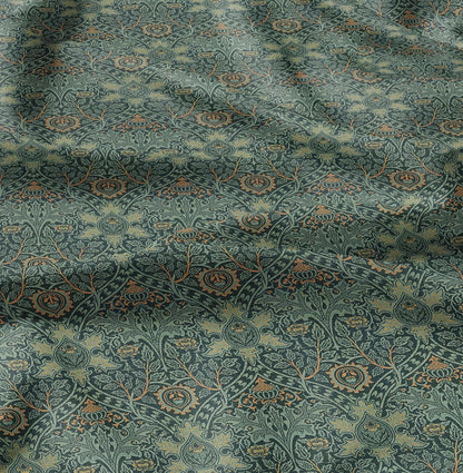 William Morris Ispahan print 100% LINEN, Victorian Art and crafts linen fabric botanical Historical upholstery home textile