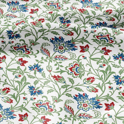 100% LINEN Fabric William Morris Bretwood print - British linen floral upholstery home textile Victorian fabrics 3150