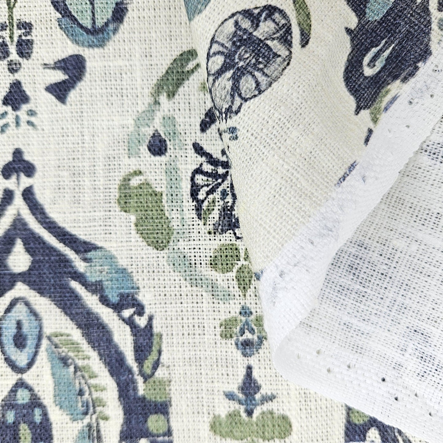 100% LINEN Fabric Indian block print - regency linen abstract fabric for upholstery home decor dress making 2098