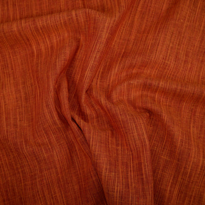 Premium Linen striped Fabric in brick red | Naples stripe Medium weight multicolor stripes  Copenhagen Stripe