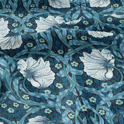 100% LINEN fabric - William Morris Pimpernel opal - British Victorian flax - sewing upholstery home decor or clothing 3834